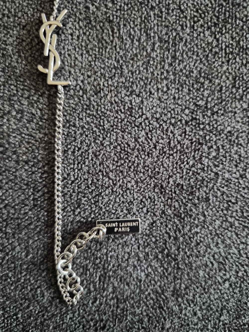 YSL Silver Logo Chain Bracelet - Picture 5 of 6